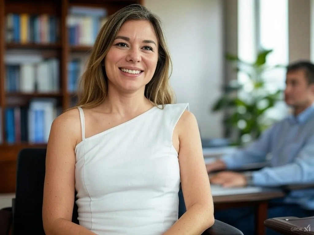 Photo d'une psy dans son cabinet de consultation