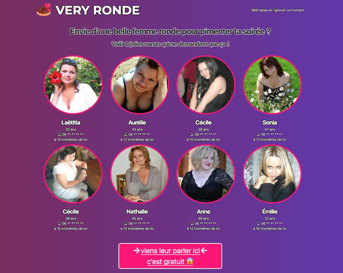 Very Ronde est un site pour femme ronde et coquine