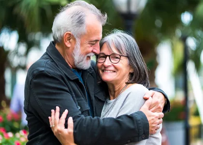 couple de seniors amoureux